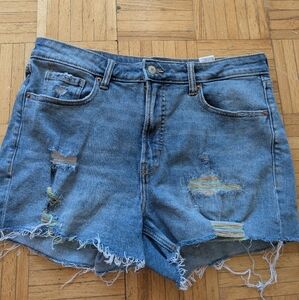 Old Navy Blue Distressed Jean Shorts